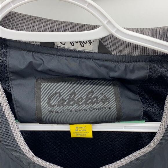 Cabela’s Rock pullover windbreaker black with pockets water and wind resistant M - Picture 6 of 9